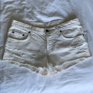 Carmar White Jean Shorts